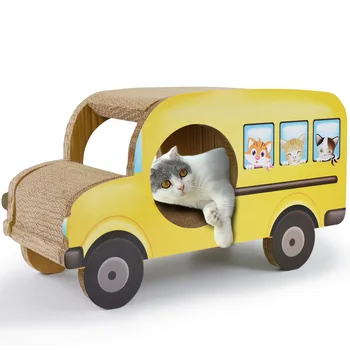 Cardboard Cat Scratcher Corrugated Paper Car Bus for Pet Cats Dogs Playing Board Sofa Beds Cardboard House Cat Mat Scratch Shelf
Cardboard Cat Scratcher Corrugated Paper Car Bus for Pet Cats Dogs Playing Board Sofa Beds Cardboard House Cat Mat Scratch Shelf