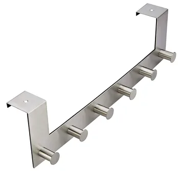 5 & 6 Pcs Brushed Stainless Steel Over Door Organizing Rack Hooks For Hanging Tools Suction Cup Coat Hanger Bathroom Accessories 
5 & 6 Pcs Brushed Stainless Steel Over Door Organizing Rack Hooks For Hanging Tools Suction Cup Coat Hanger Bathroom Accessories