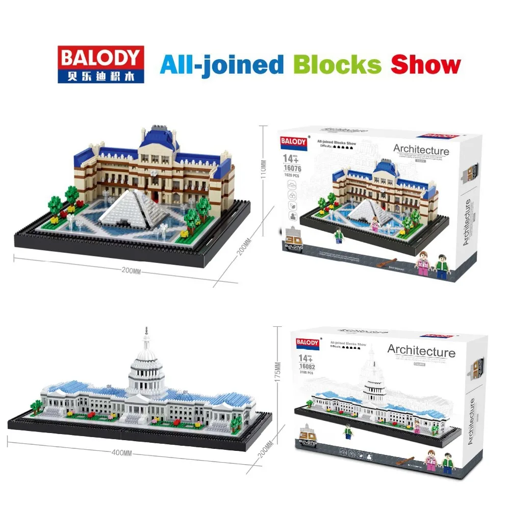 2018 arrive newMini Balody Architecture Louvre Museum Block Set 3D Nano Educational Building Brick Toy For Kids 16076 16082
2018 arrive newMini Balody Architecture Louvre Museum Block Set 3D Nano Educational Building Brick Toy For Kids 16076 16082