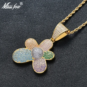 Missfox Iced Out Colorful Flowers Zircon Pendant Necklaces High Quality Hip Hop Jewelry Color Chains For Men Gifts Native 2019
Missfox Iced Out Colorful Flowers Zircon Pendant Necklaces High Quality Hip Hop Jewelry Color Chains For Men Gifts Native 2019