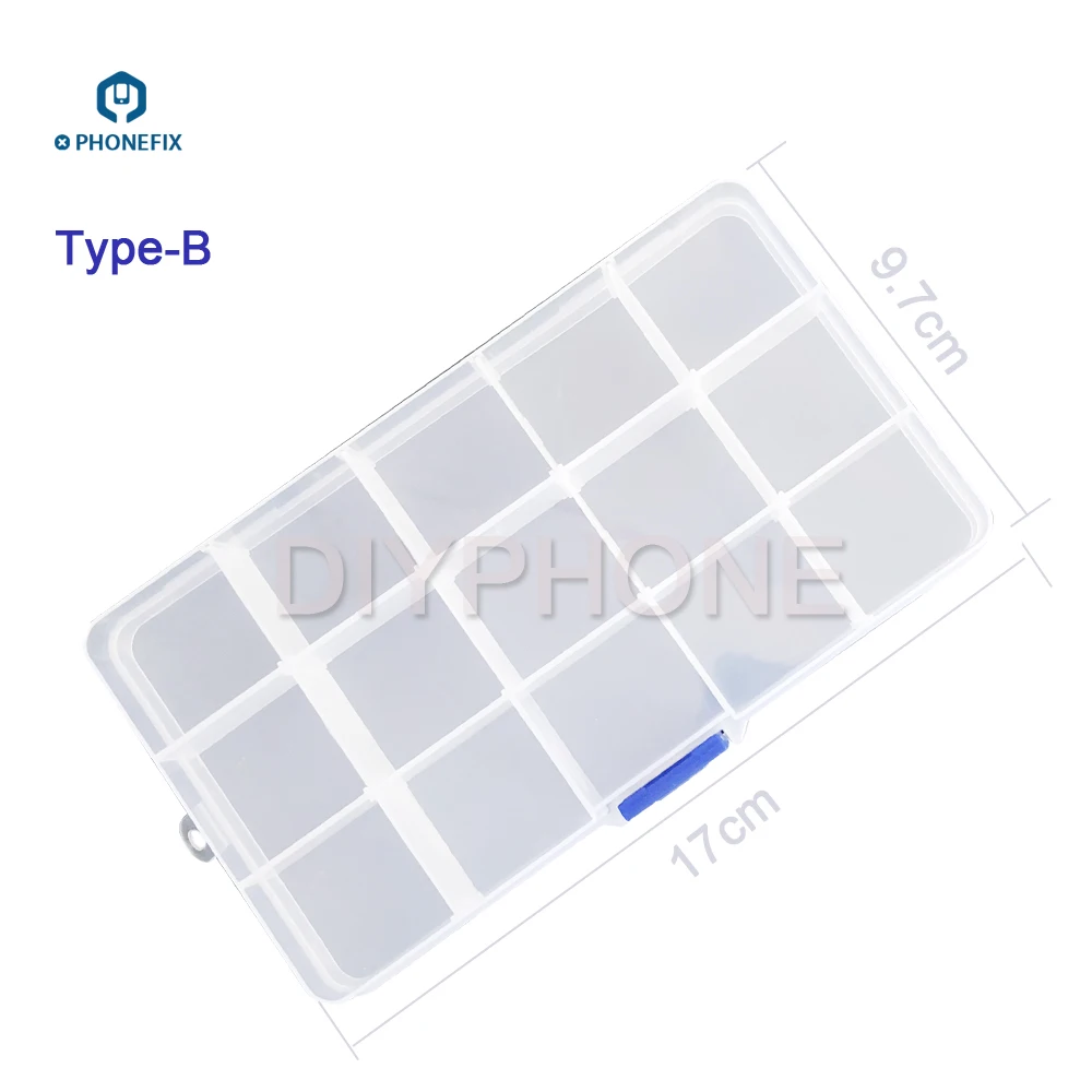 PHONEFIX 10 15 Grids Phone Repair Screws Parts Plastic Storage Box Container multifunctional Container box Organizer Storage
PHONEFIX 10 15 Grids Phone Repair Screws Parts Plastic Storage Box Container multifunctional Container box Organizer Storage