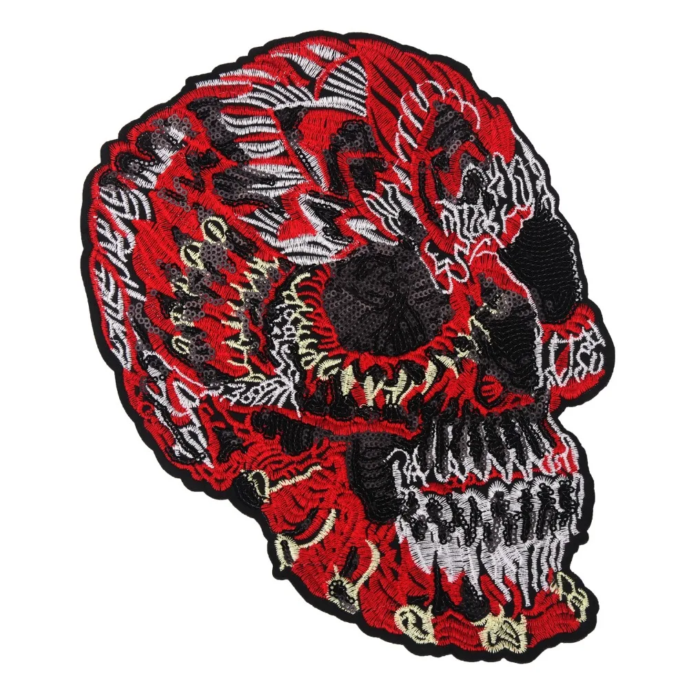 1Piece Big Red Skull Sequined Sew on Embroidery Applique Patches For Clothes DIY Applique Patch LSHB754
1Piece Big Red Skull Sequined Sew on Embroidery Applique Patches For Clothes DIY Applique Patch LSHB754