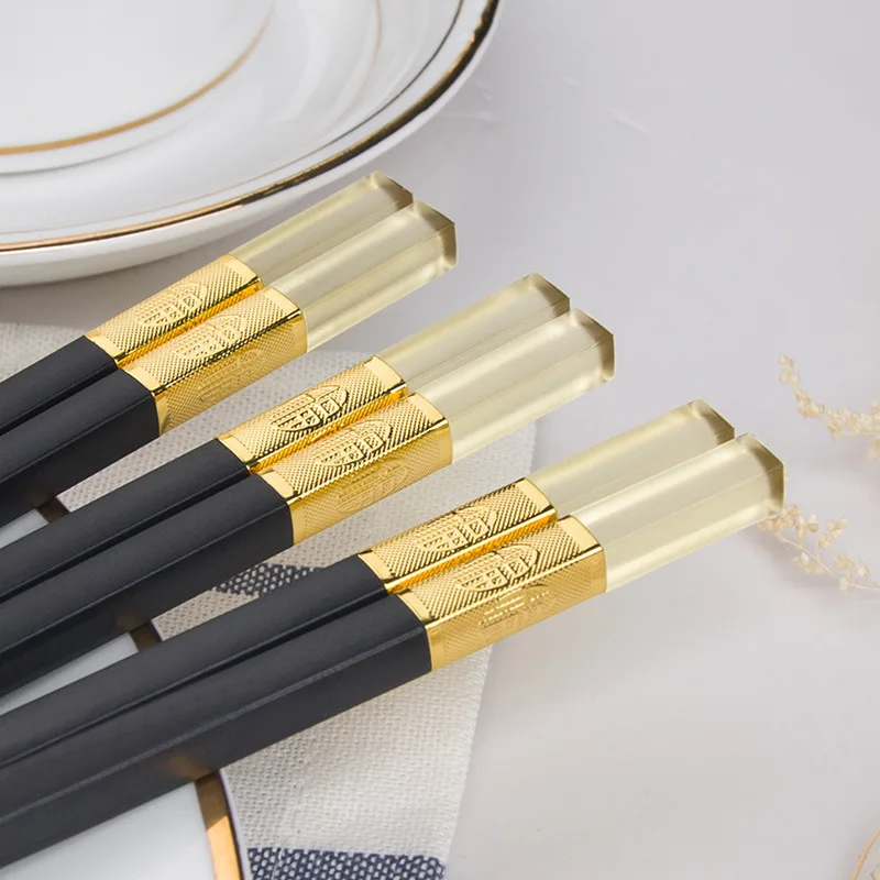 5Pair Luxury Household sushi Chopsticks Tableware dinnerware Alloy black chopsticks Chinese Style for gift 27.3cm chop stick
5Pair Luxury Household sushi Chopsticks Tableware dinnerware Alloy black chopsticks Chinese Style for gift 27.3cm chop stick