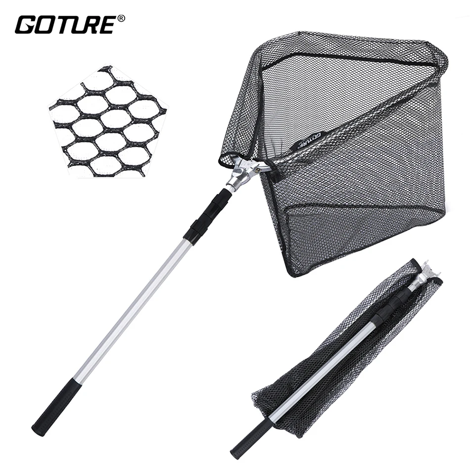 Goture 150cm/210cm Fishing Landing Net Triangular Folding Net 2/3 Sections Aluminum Extending Pole Rubber Coated Net Network
Goture 150cm/210cm Fishing Landing Net Triangular Folding Net 2/3 Sections Aluminum Extending Pole Rubber Coated Net Network
