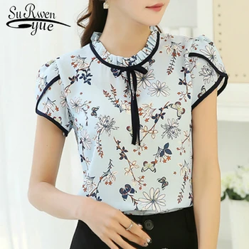 2019 Fashion Chiffon Women Blouses shirts Sweet short sleeve women's clothing sweplus size Printing women tops blusas 37i 30
2019 Fashion Chiffon Women Blouses shirts Sweet short sleeve women's clothing sweplus size Printing women tops blusas 37i 30