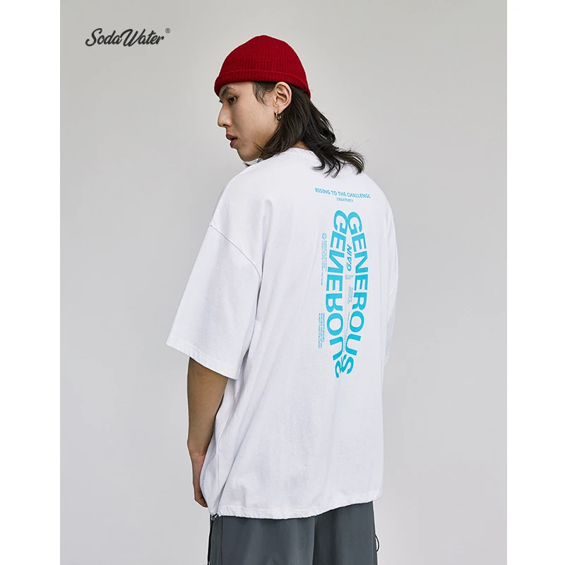 SODA WATER Oversized Tee Hem Drawstring T-shirt Fashion Skateboard Funny Tshirt Men Casual Hip Hop Streetwear Summer Tee 9177S
SODA WATER Oversized Tee Hem Drawstring T-shirt Fashion Skateboard Funny Tshirt Men Casual Hip Hop Streetwear Summer Tee 9177S