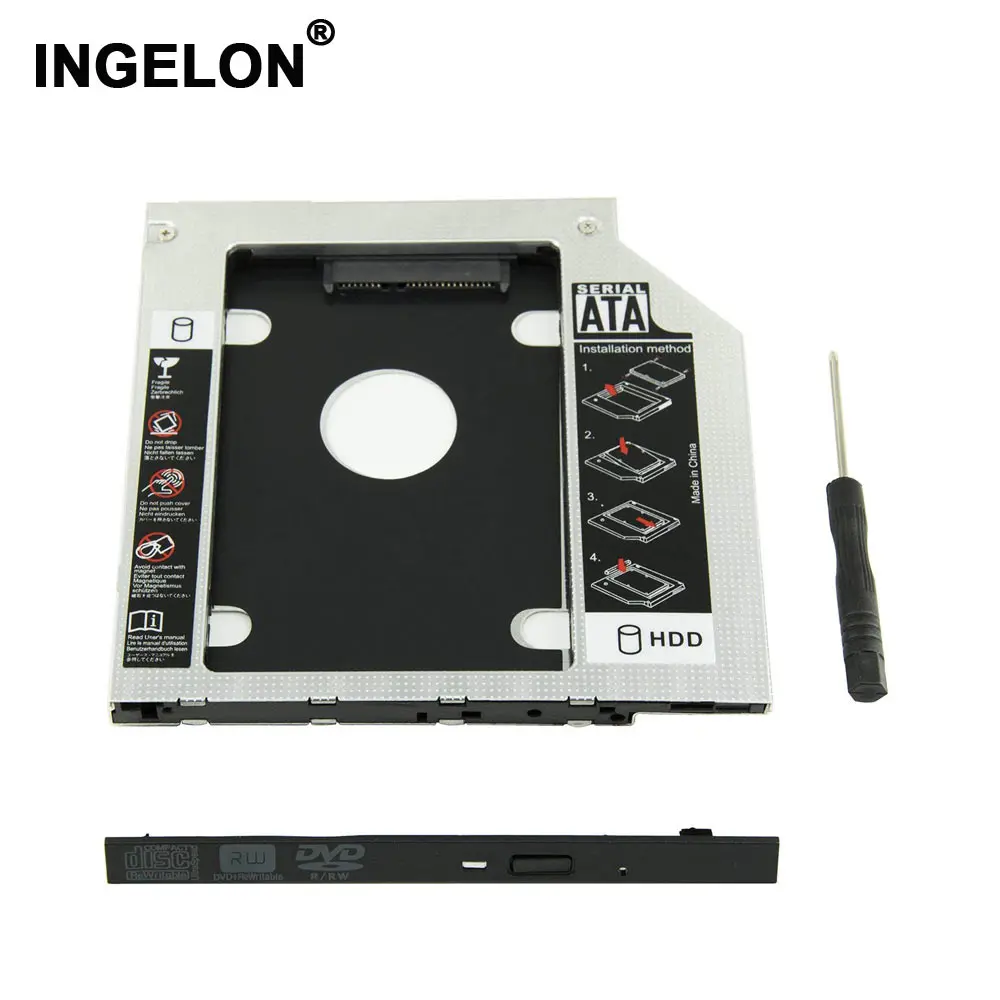 Ingelon hdd case second HDD Caddy optibay DVD SSD Universal Laptop CD/DVD-ROM Optical Bay for Apple Unibody Macbook Pro 13 15 17
Ingelon hdd case second HDD Caddy optibay DVD SSD Universal Laptop CD/DVD-ROM Optical Bay for Apple Unibody Macbook Pro 13 15 17