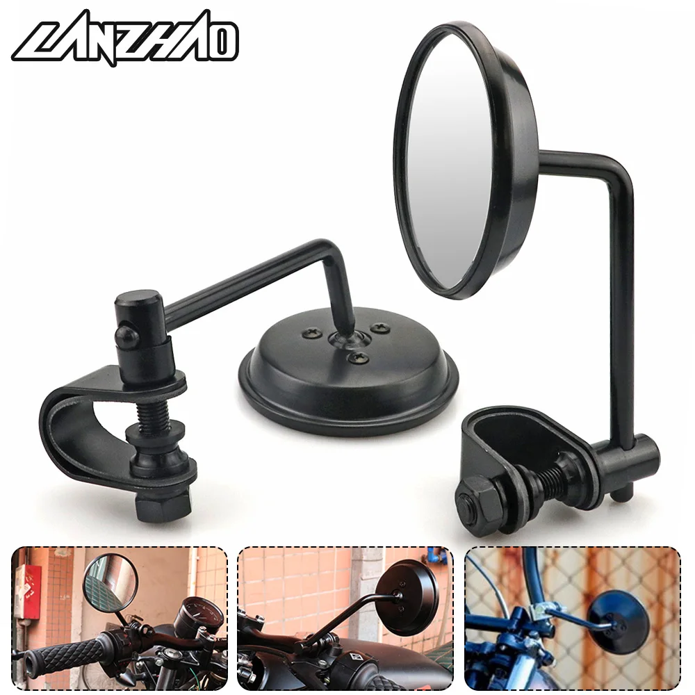 22-25mm Motorcycle Handlebar Rear View Mirrors Round Convex Clip-On Retro for Harley Honda Funbike Chopper Cruiser Cafe Racer
22-25mm Motorcycle Handlebar Rear View Mirrors Round Convex Clip-On Retro for Harley Honda Funbike Chopper Cruiser Cafe Racer