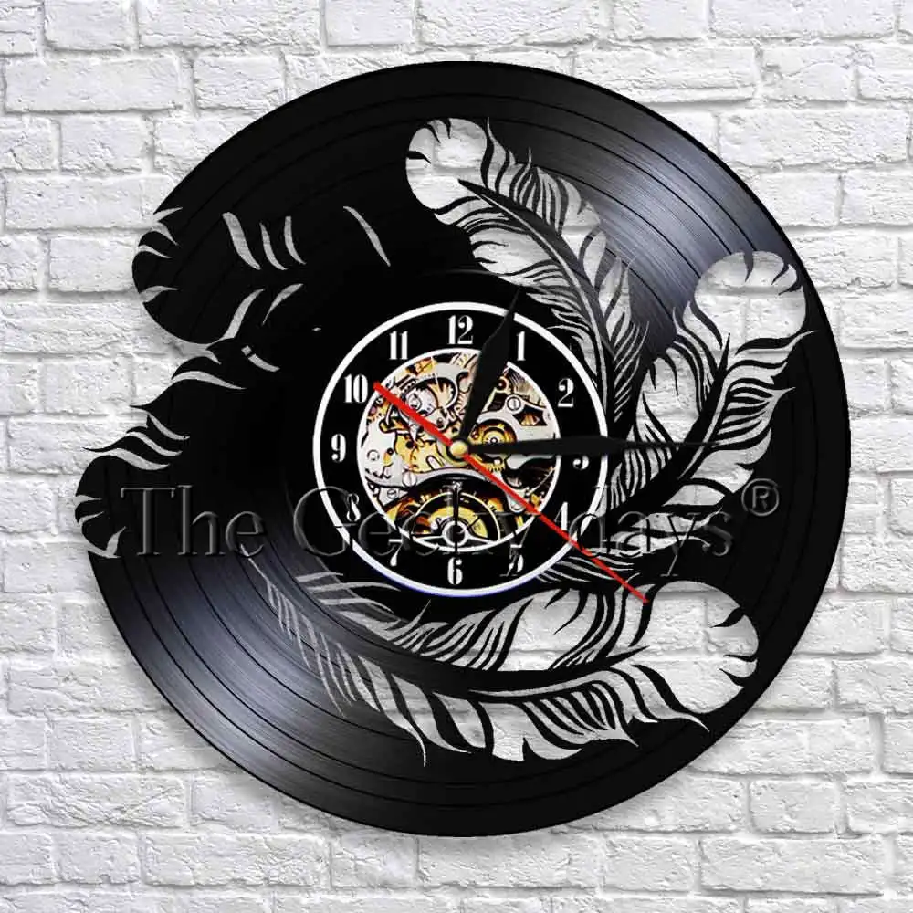 Bird Feather Tender Light Vinyl Record Wall Clock Modern Design Art Decorative Wall Watches Wall Art Decor Unique Gifts
Bird Feather Tender Light Vinyl Record Wall Clock Modern Design Art Decorative Wall Watches Wall Art Decor Unique Gifts