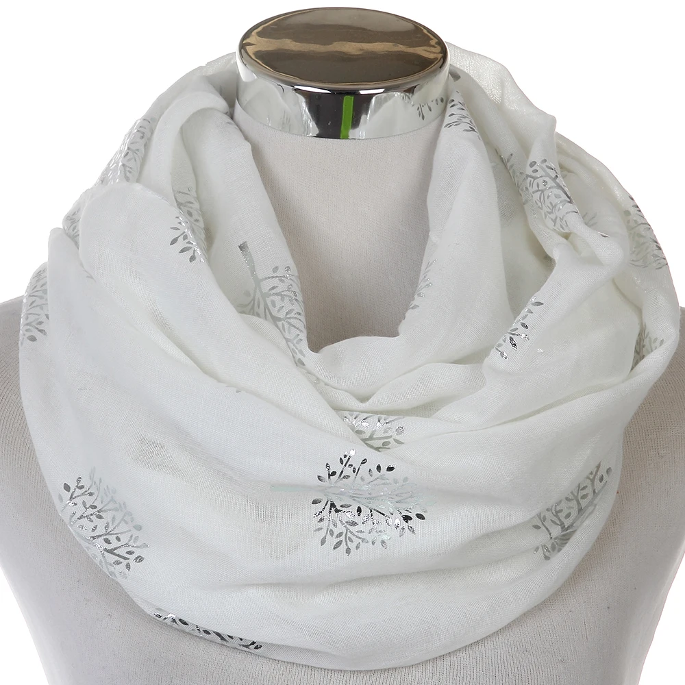 Winfox New White Grey Shiny Neck Round Snood Scarf Female Bronzing Silver Metallic Mulberry Tree Infinity Scarves Women
Winfox New White Grey Shiny Neck Round Snood Scarf Female Bronzing Silver Metallic Mulberry Tree Infinity Scarves Women