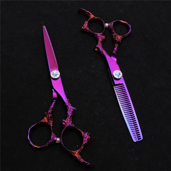 5.5" 16cm JP 440C Customize Logo Violet Cutting Shears Thinning Scissors Dragon Handle Professional Hairdressing Sciss
5.5" 16cm JP 440C Customize Logo Violet Cutting Shears Thinning Scissors Dragon Handle Professional Hairdressing Sciss