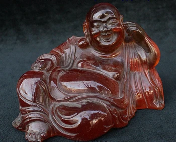 8" China Amber Carved Buddhism Wealth Happy Laugh Maitreya Buddha God Bag Statue
8" China Amber Carved Buddhism Wealth Happy Laugh Maitreya Buddha God Bag Statue