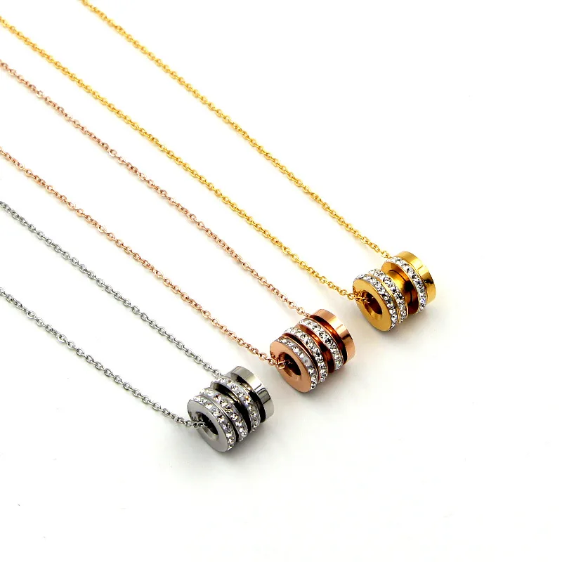 New Arrival Of The Delicate Middle Can Be Moved Inlaid Three Circle Zircon Pendant Necklace Titanium Steel Woman Necklace
New Arrival Of The Delicate Middle Can Be Moved Inlaid Three Circle Zircon Pendant Necklace Titanium Steel Woman Necklace