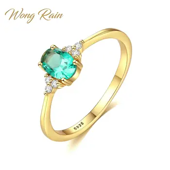 Wong Rain Vintage 925 Solid Sterling Silver Emerald Gemstone Wedding Engagement Diamonds Yellow Gold Ring Fine Jewelry Wholesale
Wong Rain Vintage 925 Solid Sterling Silver Emerald Gemstone Wedding Engagement Diamonds Yellow Gold Ring Fine Jewelry Wholesale