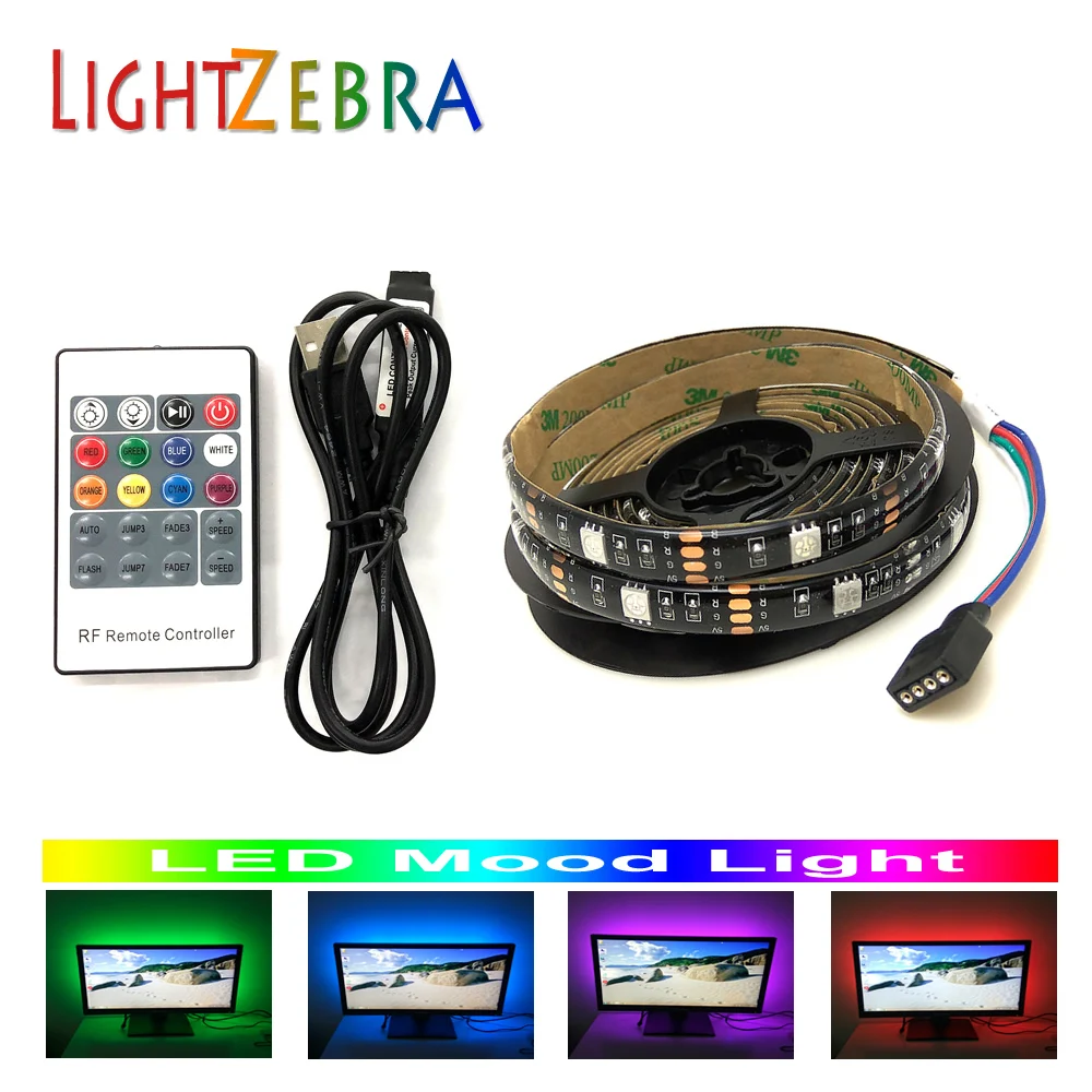20key remote controller 5V usb backlight LED strip 5050 RGB 200CM 60 LEDs for TV PC monitor usb mood light
20key remote controller 5V usb backlight LED strip 5050 RGB 200CM 60 LEDs for TV PC monitor usb mood light