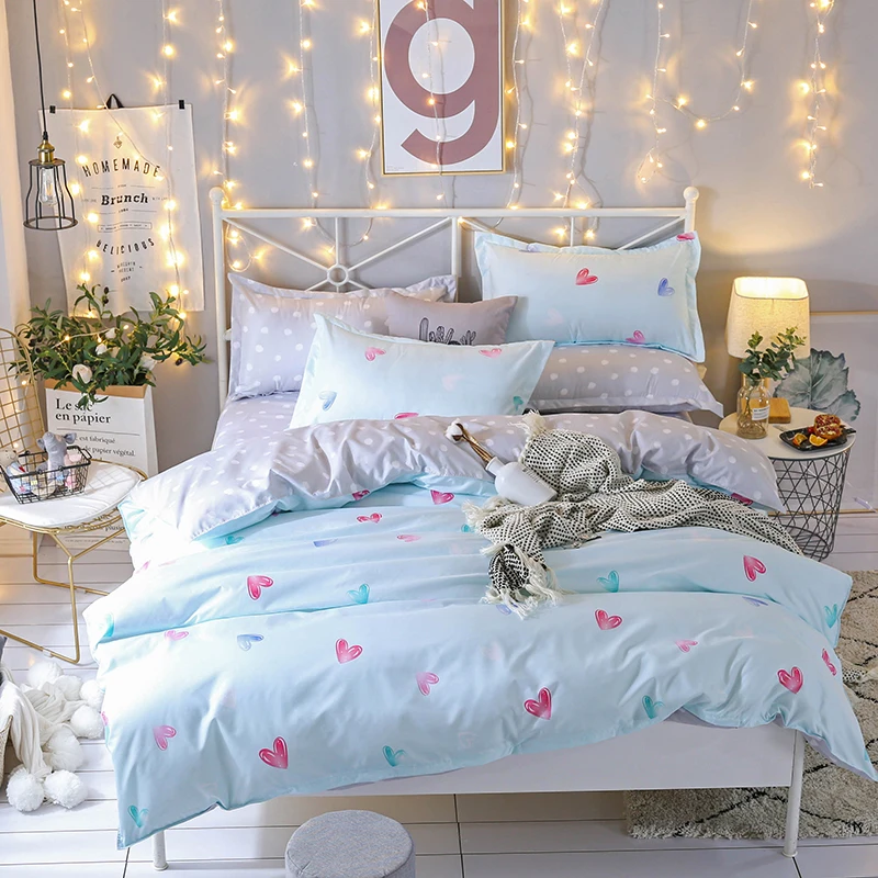 Home Textiles, Romantic Sweet Heart 4pcs bedding set, Candy Color AB Side bed linen, dot bed set sheet/duvet cover/Pillowcase
Home Textiles, Romantic Sweet Heart 4pcs bedding set, Candy Color AB Side bed linen, dot bed set sheet/duvet cover/Pillowcase