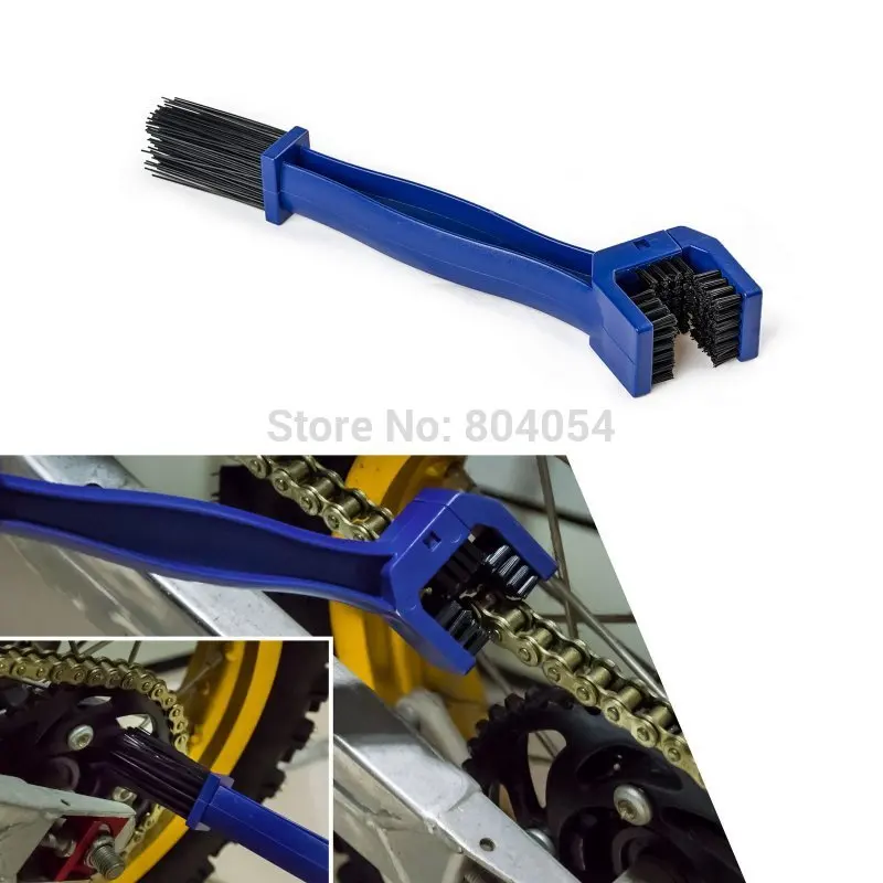 Image Motorcycle Chain Gear Dirt Clean Brush For Honda Yamaha KTM Kawasaki Suzuki BMW Blue