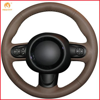 MEWANT Dark Brown Genuine Leather Car Steering Wheel Cover for Mini Coupe Interior Accessories Parts
MEWANT Dark Brown Genuine Leather Car Steering Wheel Cover for Mini Coupe Interior Accessories Parts
