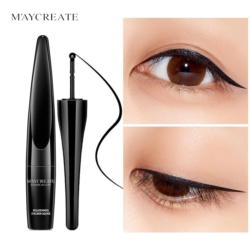 Maycreate Brand New Style Roller Wheel Eyeliner Long lasting Waterproof Sweatproof Black Liquid Eye Liner Pencil Makeup Tools
Maycreate Brand New Style Roller Wheel Eyeliner Long lasting Waterproof Sweatproof Black Liquid Eye Liner Pencil Makeup Tools