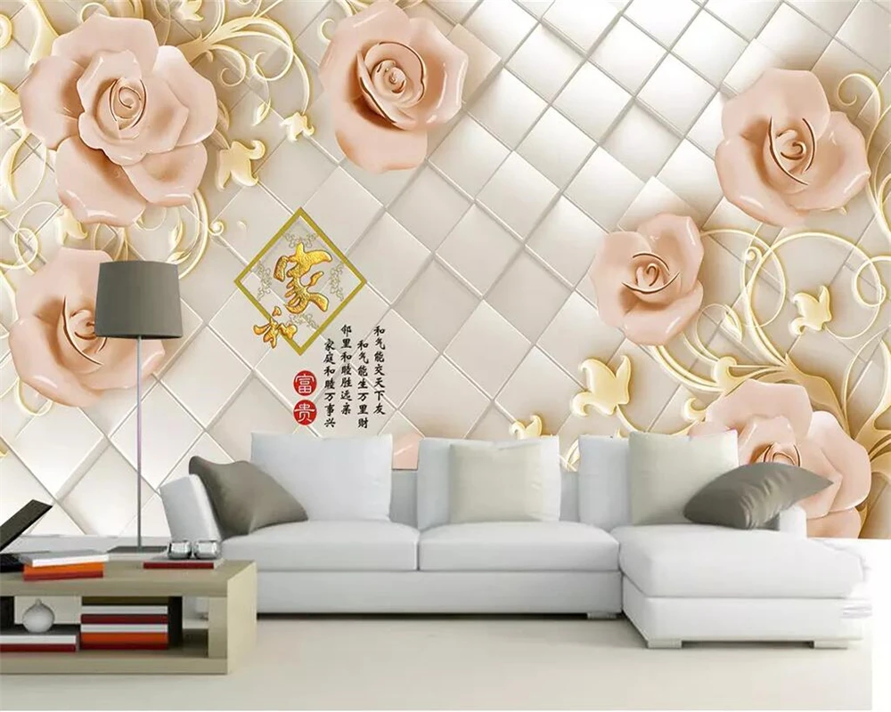 beibehang Custom wallpaper 3d photo mural home and wealthy reliefs rose flowers backdrop wall paper fashion stereo 3d wallpaper
beibehang Custom wallpaper 3d photo mural home and wealthy reliefs rose flowers backdrop wall paper fashion stereo 3d wallpaper