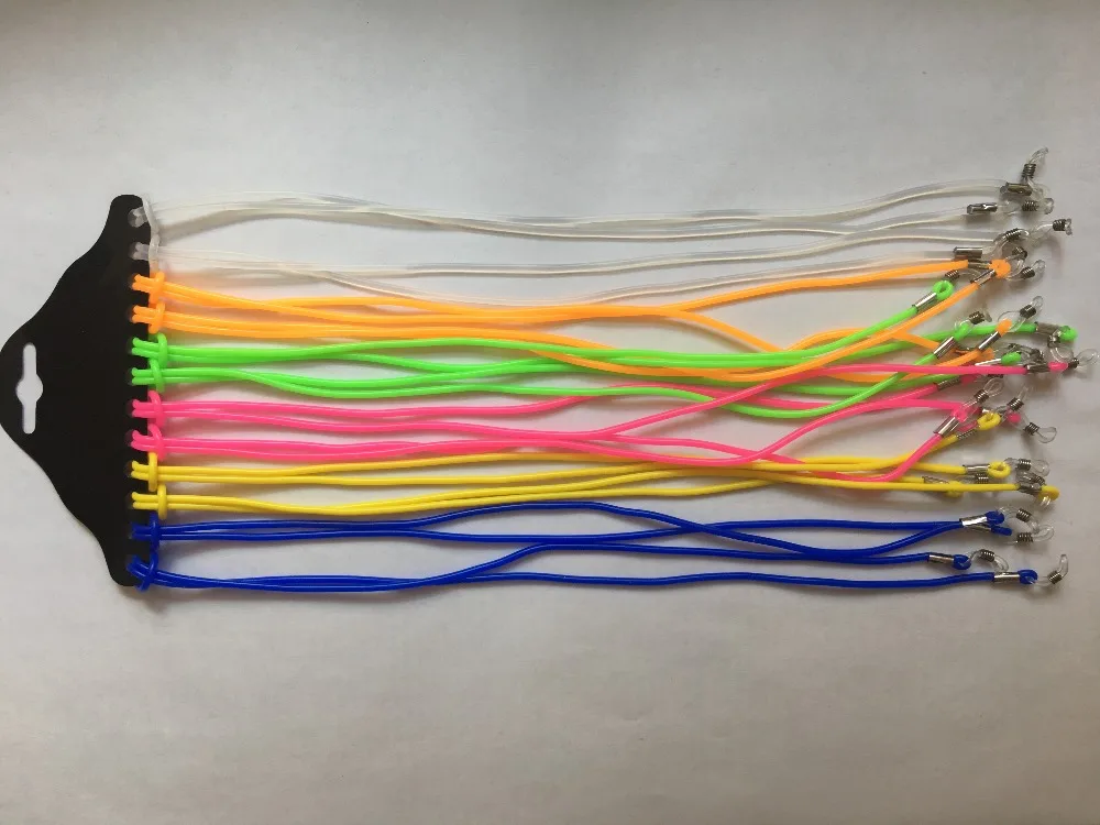 sunglass silicone cord 6 neo color lanyard eyeglass rubber chain eyewear retainer with plastic hanger tag
sunglass silicone cord 6 neo color lanyard eyeglass rubber chain eyewear retainer with plastic hanger tag