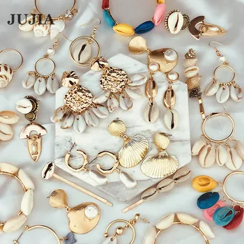 JUJIA Fashion Women Simple Pearl Drop Earrings Summer Boho Jewelry Handmade Natural Sea Shell Earrings For Girls 2020
JUJIA Fashion Women Simple Pearl Drop Earrings Summer Boho Jewelry Handmade Natural Sea Shell Earrings For Girls 2020
