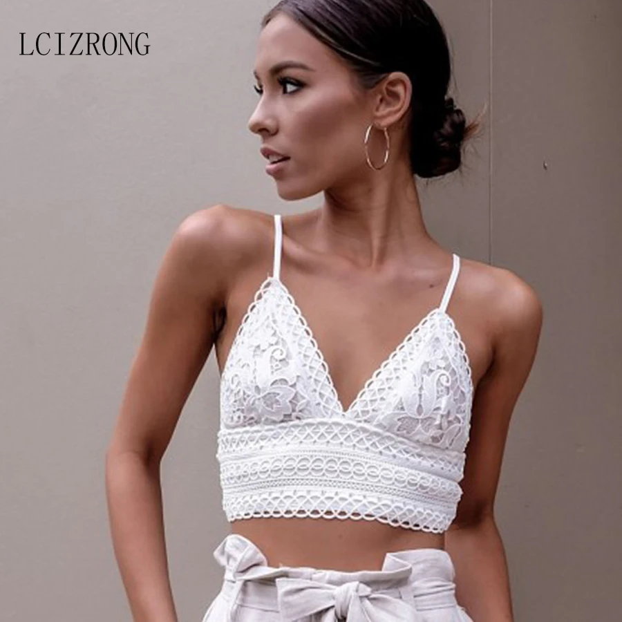 Sexy V Neck Lace Crop Top Women Summer Casual White Sleeveless Tank Top Streetwear Hollow Short Underwear Vest Female
Sexy V Neck Lace Crop Top Women Summer Casual White Sleeveless Tank Top Streetwear Hollow Short Underwear Vest Female