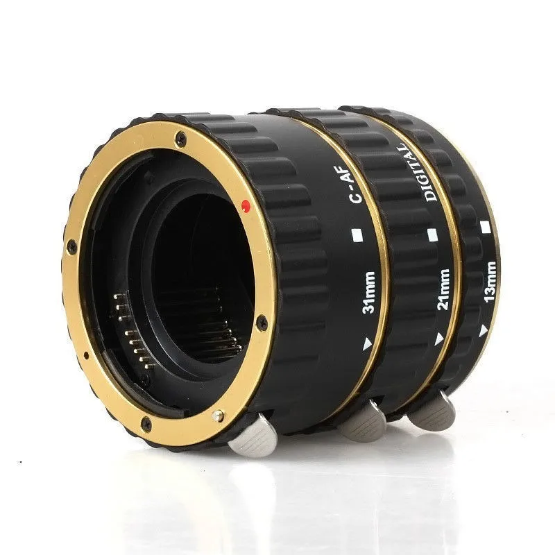 Gold Auto Focus Macro Extension Tube Set Ring Lens Adapter for CANON EOS EF-S T5i T4i T3i T2i T1i 100D 60D 70D 550D 600D 6D 7D
Gold Auto Focus Macro Extension Tube Set Ring Lens Adapter for CANON EOS EF-S T5i T4i T3i T2i T1i 100D 60D 70D 550D 600D 6D 7D