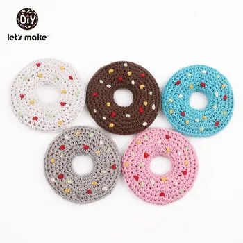 Let's make 63*63mm 5pcs Wooden Donuts Teether Baby Crochet Tooth Gum Children Training Toys Dental Care BPA Free Baby Teether
Let's make 63*63mm 5pcs Wooden Donuts Teether Baby Crochet Tooth Gum Children Training Toys Dental Care BPA Free Baby Teether