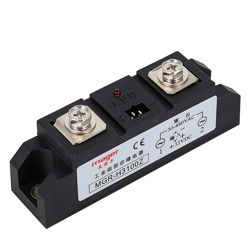100A Industrial SSR MGR-H3100Z Single phase Solid State Relay 100A Input 4-32VDC Output 30-480VAC With Free Shipping
100A Industrial SSR MGR-H3100Z Single phase Solid State Relay 100A Input 4-32VDC Output 30-480VAC With Free Shipping