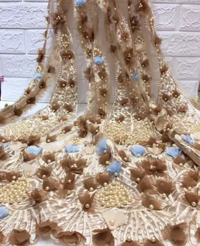 African Net Laces with lots of beads 5yards Latest Nigerian Laces 2018 3d flower Fabric For Sewing Dress Tulle Lace Fabric
African Net Laces with lots of beads 5yards Latest Nigerian Laces 2018 3d flower Fabric For Sewing Dress Tulle Lace Fabric