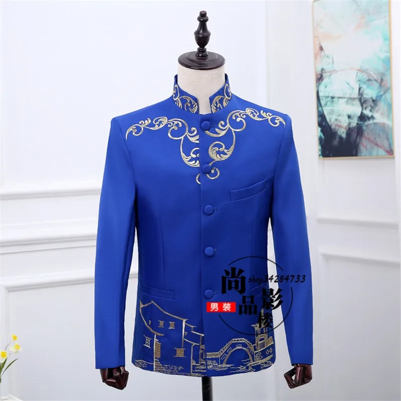 Blue and white Chinese blazer jacket blazer masculino slim fit homens blazer Chinese suit jacket with embroidery
Blue and white Chinese blazer jacket blazer masculino slim fit homens blazer Chinese suit jacket with embroidery