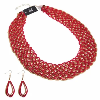 BK Many Colors Fashion Gold Chain Resin Seed Beads Choker Chunky Pendant Bib Necklace Earrings
BK Many Colors Fashion Gold Chain Resin Seed Beads Choker Chunky Pendant Bib Necklace Earrings