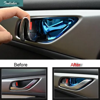 Tonlinker 4 pcs Stainless steel Car styling black/blue door handle bowl sticker Cover case stickers For MAZDA CX-5 CX4 2015-17
Tonlinker 4 pcs Stainless steel Car styling black/blue door handle bowl sticker Cover case stickers For MAZDA CX-5 CX4 2015-17