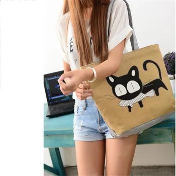 Cartoon Cat Print Apparel Shoulder Bag Korean Version Fashion Trend Hot Sale Woman Messenger Handbag Big Shopping Bags
Cartoon Cat Print Apparel Shoulder Bag Korean Version Fashion Trend Hot Sale Woman Messenger Handbag Big Shopping Bags