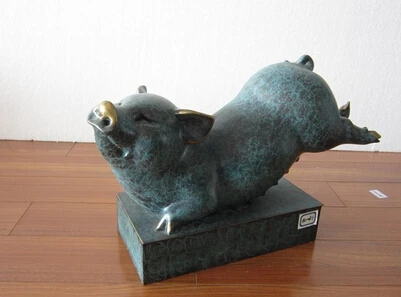 JP S1151 China Copper Bronze Sculpture Abstract Decoration Auspicious Zodiac Pig Statue
JP S1151 China Copper Bronze Sculpture Abstract Decoration Auspicious Zodiac Pig Statue