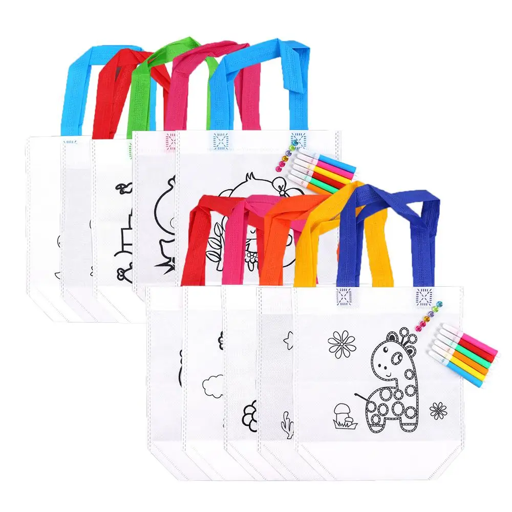 10 PCS Per Set DIY Children Hand Painting Handheld Canvas Bag Handmade Graffiti White Graffiti Material with Different Patterns
10 PCS Per Set DIY Children Hand Painting Handheld Canvas Bag Handmade Graffiti White Graffiti Material with Different Patterns