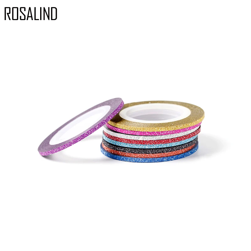 ROSALIND 10 Rolls Matte Glitter Nail Striping 2mm Tape Line Set Multi Color Styling Tools Nail Art Decal Transfer Sticker
ROSALIND 10 Rolls Matte Glitter Nail Striping 2mm Tape Line Set Multi Color Styling Tools Nail Art Decal Transfer Sticker