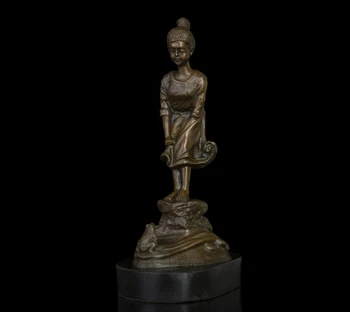 30 cm Western Art Deco Bronze Statue statue Marble Young Girl Belle Fairy Maiden Sculpture
30 cm Western Art Deco Bronze Statue statue Marble Young Girl Belle Fairy Maiden Sculpture