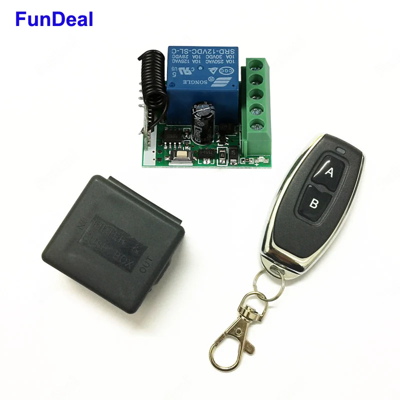 433 Mhz Universal Wireless Remote Control Switch DC 12V 1CH Relay Receiver Module and RF Transmitter Electronic Lock Control Diy
433 Mhz Universal Wireless Remote Control Switch DC 12V 1CH Relay Receiver Module and RF Transmitter Electronic Lock Control Diy