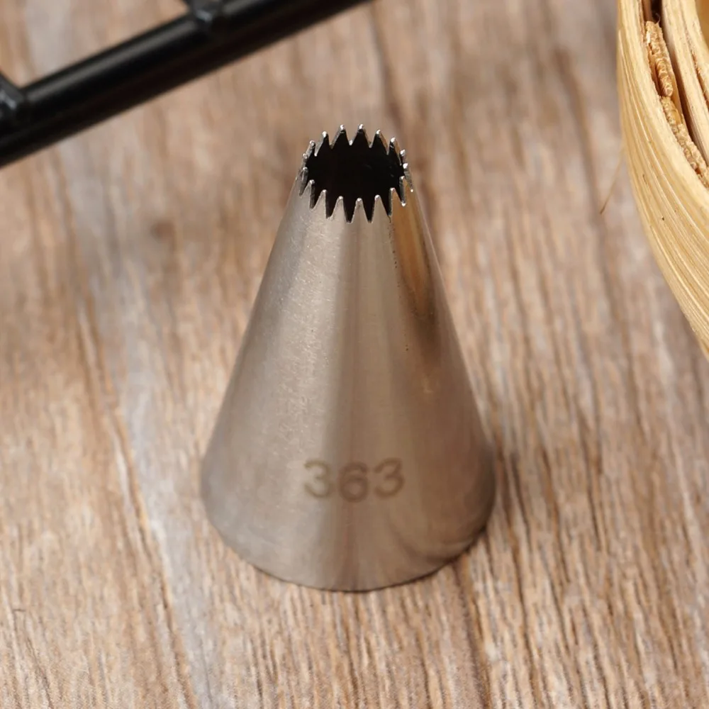 #363 Open Star Piping Nozzle Small Size Cake Decorating Pastry Icing Tips Bakeware Kitchen Cookies Tools Stainless Steel
#363 Open Star Piping Nozzle Small Size Cake Decorating Pastry Icing Tips Bakeware Kitchen Cookies Tools Stainless Steel