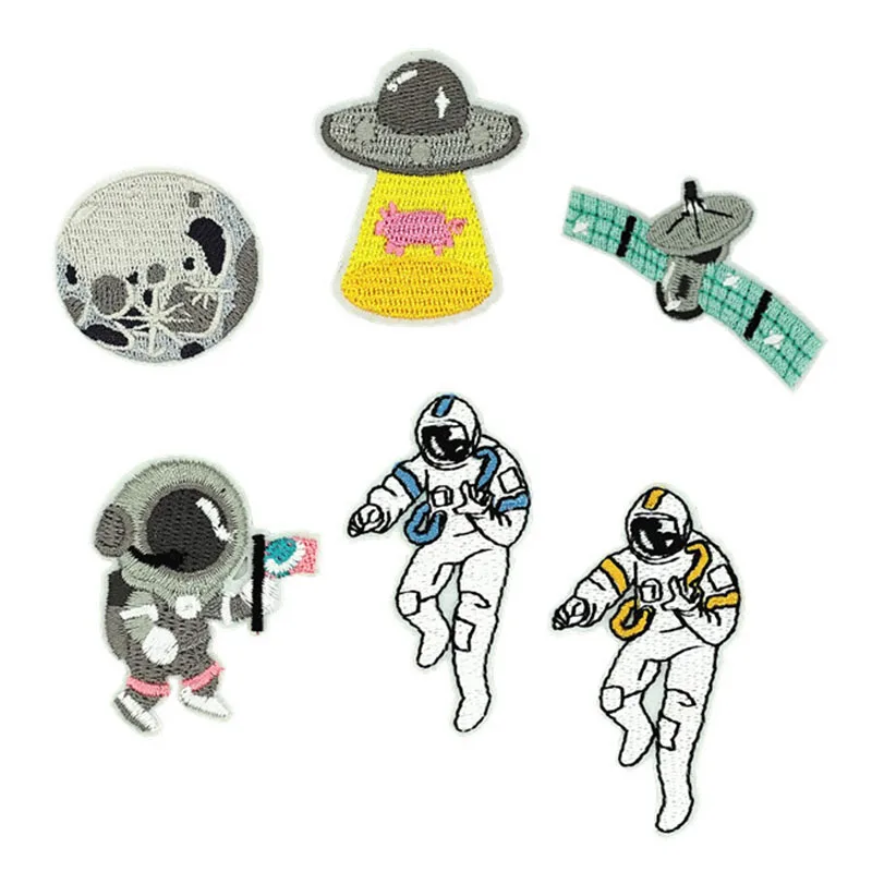 6Pcs Space Astronaut Iron On Embroidered Patches For Clothing Stripes Patch for Jeans Backpack Handbag Badges Scrapbooking Decor
6Pcs Space Astronaut Iron On Embroidered Patches For Clothing Stripes Patch for Jeans Backpack Handbag Badges Scrapbooking Decor