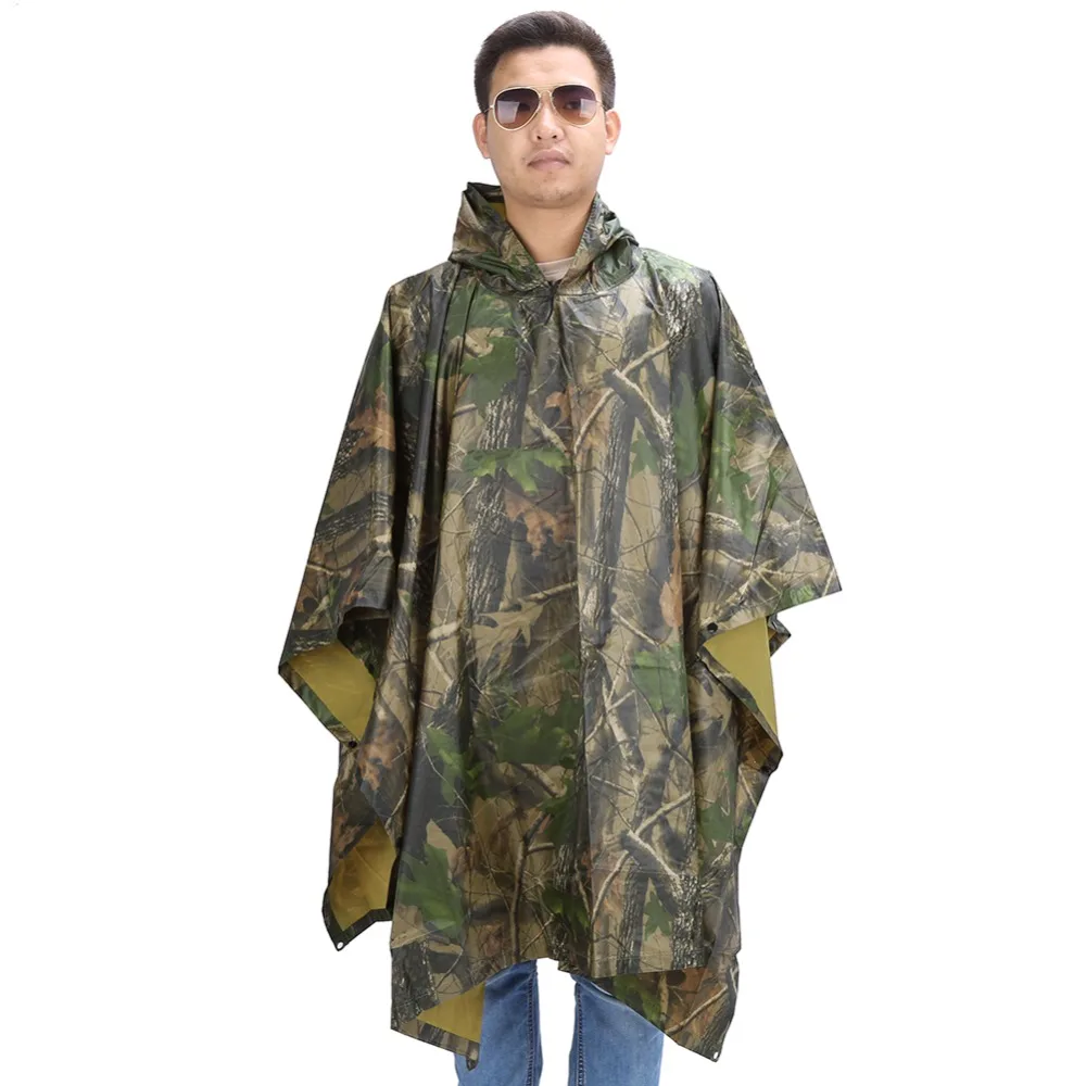 Outdoor Camo Waterproof Hooded Ripstop Poncho Military Camping Hiking Rain Cover Hooded Adult
Outdoor Camo Waterproof Hooded Ripstop Poncho Military Camping Hiking Rain Cover Hooded Adult