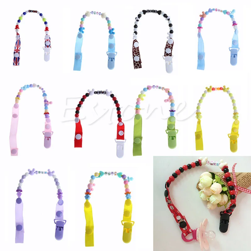 Toddler Baby Infant Hand Made Dummy Pacifier Clip Chain Holder Soother Nipple Strap New 
Toddler Baby Infant Hand Made Dummy Pacifier Clip Chain Holder Soother Nipple Strap New