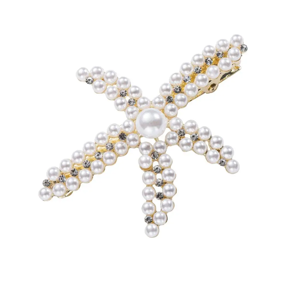 Starfish hair clips female big sea star hairpins for women simulated pearl barrettes woman headwear summer hair Jewelry girl
Starfish hair clips female big sea star hairpins for women simulated pearl barrettes woman headwear summer hair Jewelry girl
