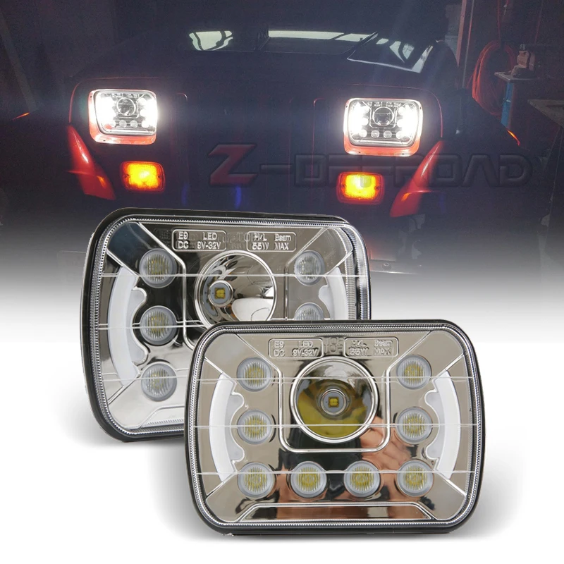 5x7 6x7inch LED DRL Square light Truck Headlight LED Replacement Headlamp Trucklight Lamp for jeep Wrangler YJ Cherokee XJ 
5x7 6x7inch LED DRL Square light Truck Headlight LED Replacement Headlamp Trucklight Lamp for jeep Wrangler YJ Cherokee XJ
