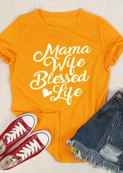 Mama Wife Blessed Life T-Shirt mother day gift Thanksgiving tees 90S women fashion tops new summer slogan grunge goth lol shirt
Mama Wife Blessed Life T-Shirt mother day gift Thanksgiving tees 90S women fashion tops new summer slogan grunge goth lol shirt