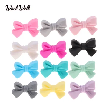Woel Well 10Pcs Bowknot Silicone Beads BPA Free Bow Tie Baby Teether Beads For DIY Sensory Jewelry Making Chewable Baby girl Toy 
Woel Well 10Pcs Bowknot Silicone Beads BPA Free Bow Tie Baby Teether Beads For DIY Sensory Jewelry Making Chewable Baby girl Toy