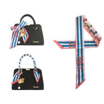 2019 New Brand Horse Carriage Print Striped SkinySmall Women Silk Scarf Handbag decorative Ribbons Female Head Band Long Scarves
2019 New Brand Horse Carriage Print Striped SkinySmall Women Silk Scarf Handbag decorative Ribbons Female Head Band Long Scarves