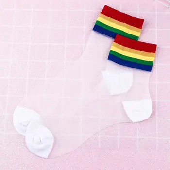 Fashion Transparent Rainbow Short Socks Women Summer Thin Harajuku Ankle Socks Hipster Art Low Cute Socks Fmale Sox
Fashion Transparent Rainbow Short Socks Women Summer Thin Harajuku Ankle Socks Hipster Art Low Cute Socks Fmale Sox